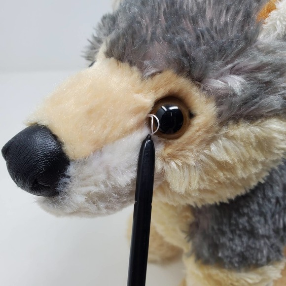 Aurora Wily Wolf Dog Plush Stuffed Animal Gray Toy - Picture 8 of 9